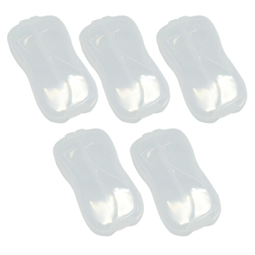 10Pcs Transparent Cutlery Storage Cases Portable Infant Flatware Boxes