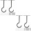 4 Sets Hook Up Wall Hanging Zinc Alloy Folding 5