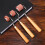 6Pcs Rubber Brayer Rollers Brown Wood Sturdy Craft and Printmaking 6