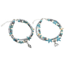 Set Of 3 Retro Anklet Multilayered Boho Anklets Chic Decor Exquisite