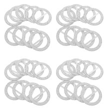 300Pcs Silver Rhinestone Ribbon Buckle Clips Lightweight for Banquets