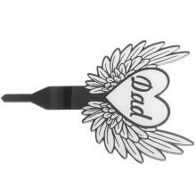2Pcs Black Durable Acrylic Cemetery Insert Stake Outdoor Memorial