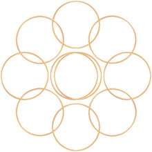 30Pcs Gold Metal Rings for DIY Dreamcatcher and Mandala Wall Hangings