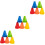 75 Pcs Plastic Roller Skating Marker Cones Obstacles 4