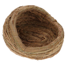 3 Pack Chicken Coop Small Animals Hut Hand-Woven Straw Bird'S Nest