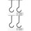 4 Sets Hook Up Wall Hanging Zinc Alloy Folding 4