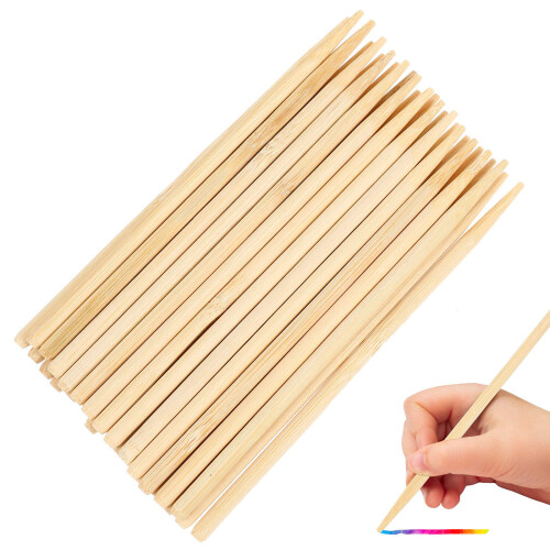 60 Pcs Scratch Painting Wood Sticks Multi Purpose Drawing Tools