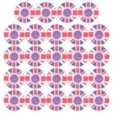 120Pcs Assorted Color Uk Flag Paper Cake Picks Party Cake Adornments