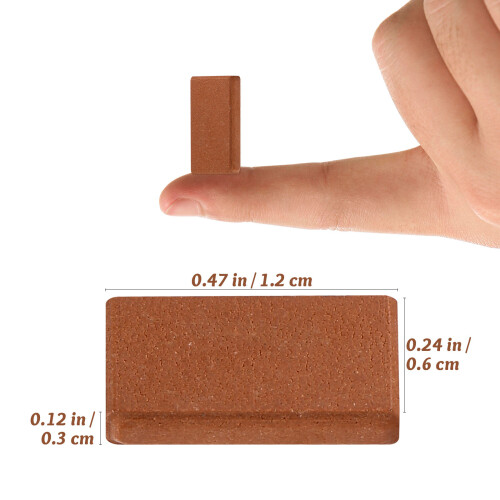 100Pcs DIY Mini Bricks Brown for Realistic Miniature Scene Decoration 1