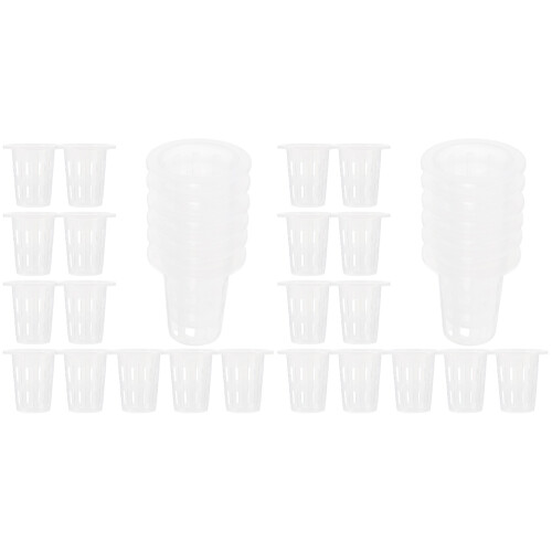 120 Pcs Planting Basket Net Cup Strawberry Pp White 2