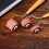 6Pcs Rubber Brayer Rollers Brown Wood Sturdy Craft and Printmaking 7