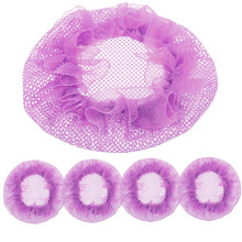 Purple Ballet Bun Net Set for Dancers, Breathable Mesh Hair Bun Cover, Elegant AllAngle Fit