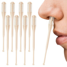 Nose Hair Trimmer for Men and Women, Dual Blade 2 in 1 Ear and Nose Grooming Tool, White 8Pcs