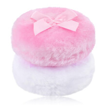 2Pcs Large Fluffy Powder Puff for Face, 3.5 Inch Soft Washable Makeup Puff, Wet Dry Dual Use