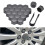 20pcs 21mm Wheel Nut Covers Gray, RustResistant AntiTheft Lug Bolt Caps with Tool for Volvo 1