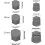 20pcs 21mm Wheel Nut Covers Gray, RustResistant AntiTheft Lug Bolt Caps with Tool for Volvo 5