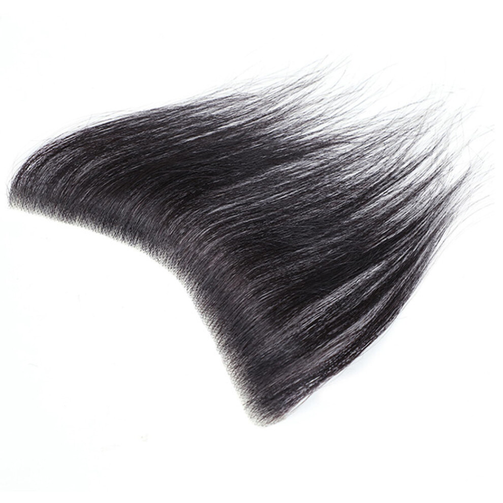 Unisex Black Hair Topper For Women Natural Front Hair Piece For Thinning Hairline Seamless Coverage
