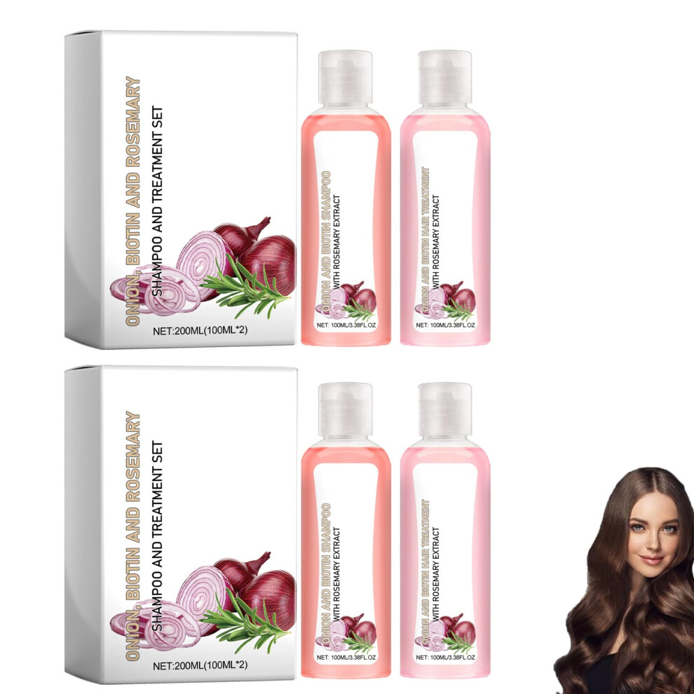 Onion and Rosemary Shampoo and Conditioner Set for Hair Growth, Soft and Shine, 2 Sets