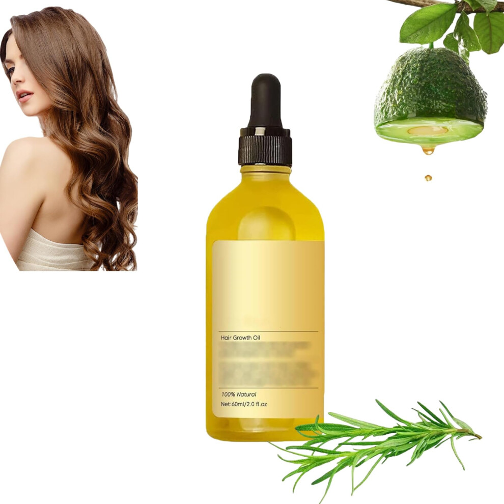 Natural Rosemary Hair Growth Oil 60ml Deep  Serum for Dry Damaged Hair Unisex