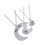 3Stk Schmuck Set Herz-Anhänger Puzzle Silber 10