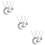 3Stk Schmuck Set Herz-Anhänger Puzzle Silber 9