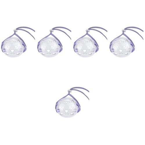 5Pcs Portable Purple Cat Muzzle Convenient Grooming Pet Accessory 2