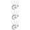 3Stk Schmuck Set Herz-Anhänger Puzzle Silber 8