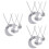 3Stk Schmuck Set Herz-Anhänger Puzzle Silber 6