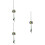 3Stk Kristall Camellia Auto Deko Anhänger Robust 7
