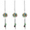 3Stk Kristall Camellia Auto Deko Anhänger Robust 4