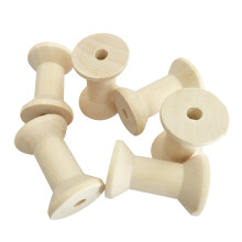 60Stk Robuste Holz Garnhalter Beige Spulenroller Für Faden Und Draht