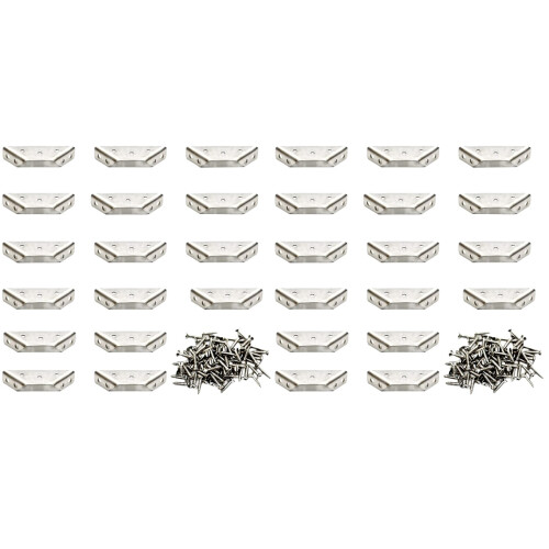 32Sets Silberne Eckverbinder Für Möbel Und Regale 1