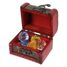2Sets Piratentruhe Mit Acryl Edelsteinen Für Kinder