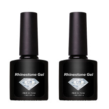 6Pièces Colle Gel Noire Pour Ongles Naturels Et Faux