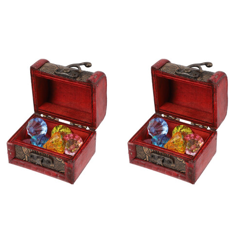 2Sets Piratentruhe Mit Acryl Edelsteinen Für Kinder 1