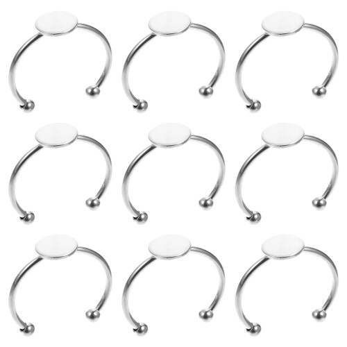 30Stk Ringe Bodenschalen Metall Silber DIY Schmuck