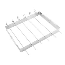 2Stk Edelstahl Grillset Mobil Bbq Grill Mit Drehspießen Für Outdoor