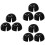 9Pièces Doublures Casquettes De Noires Universelles Robustes 8