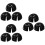 9Pièces Doublures Casquettes De Noires Universelles Robustes 9