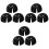 9Pièces Doublures Casquettes De Noires Universelles Robustes 5