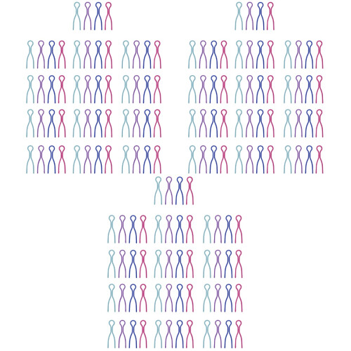 156Pièces Clips Fixes Plastique Pour Fil De Couture 2