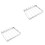2Pièces Accessoires Barbecue Portable Acier Inoxydable Simple Argent 3