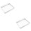 2Pièces Accessoires Barbecue Portable Acier Inoxydable Simple Argent 6