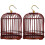 2Pièces Cage À Oiseaux Suspendue Bois Multiusage 2