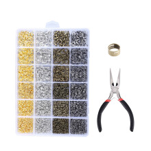 3Pcs Alloy Pendant Rings Assorted Colors DIY Jewelry Making Connectors
