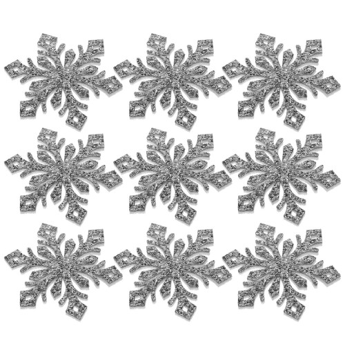60Pièces Accessoires Flocon Argenté Pour DIY Cheveux 1