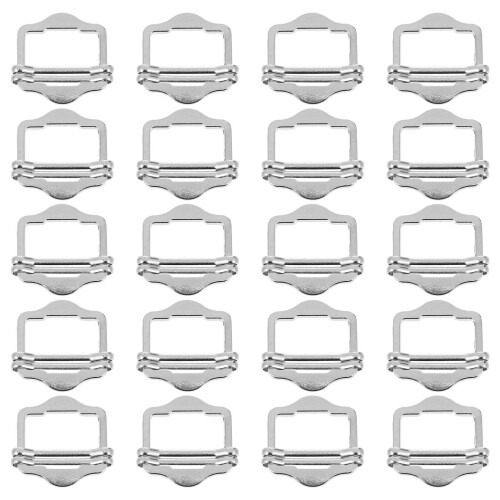 60Pièces Boucles Métalliques Argentées Pour Sacs Projets DIY