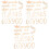 3Sets Baby Aankondigingskaarten Beige Groeiherinnering 3