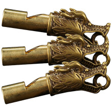 15St Outdoor Koperen Sleutelhanger Noodfluit & Leren