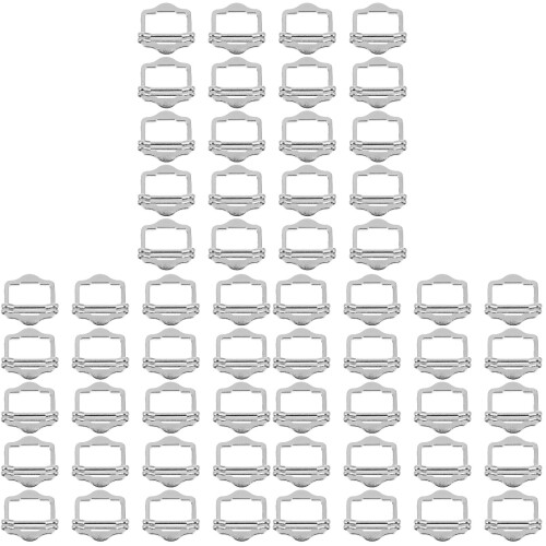 60Pièces Boucles Métalliques Argentées Pour Sacs Projets DIY 1
